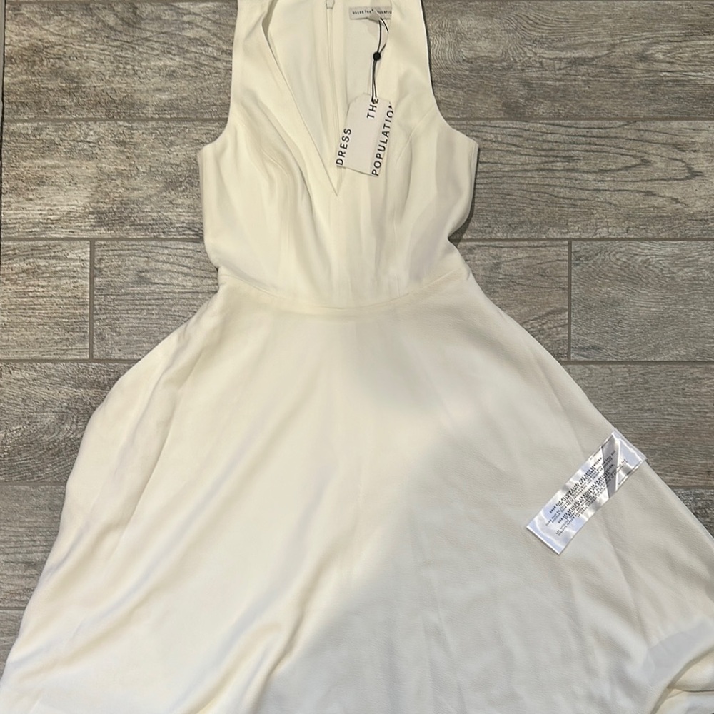 Dress The Population Elegant Cream Dress